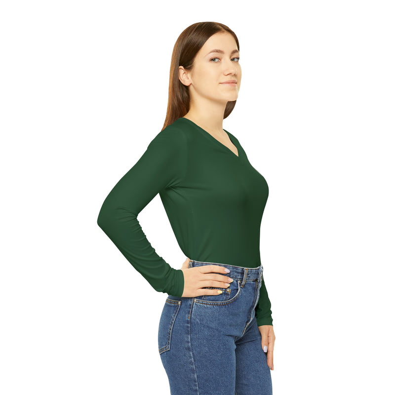 CSOL Women's Long Sleeve V-neck Shirt (AOP)