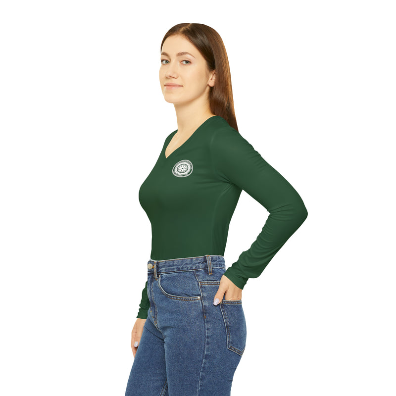 CSOL Women's Long Sleeve V-neck Shirt (AOP)