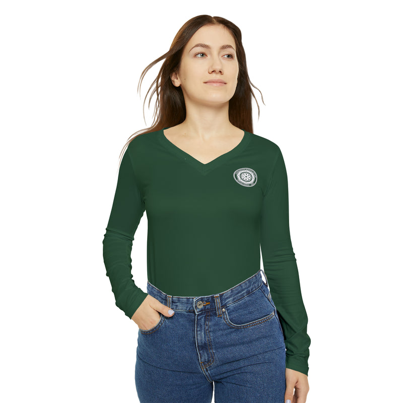 CSOL Women's Long Sleeve V-neck Shirt (AOP)