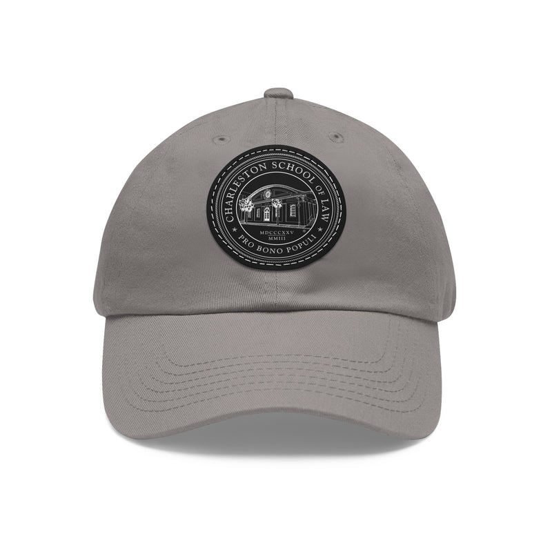 Dad Hat with Leather Patch (Round)