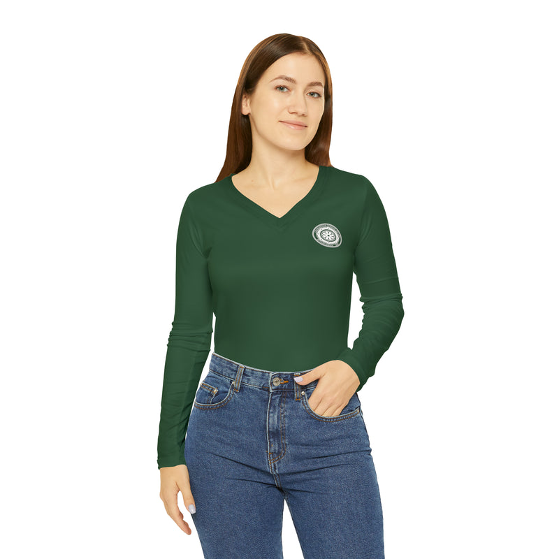 CSOL Women's Long Sleeve V-neck Shirt (AOP)