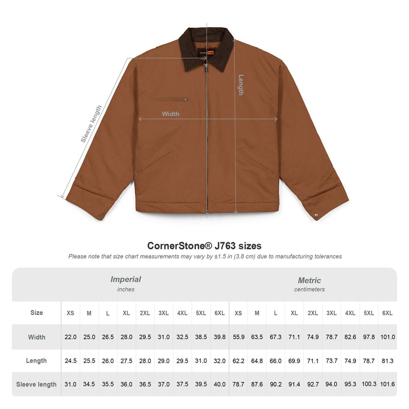 CSOL Embroidered Duck Cloth Work Jacket