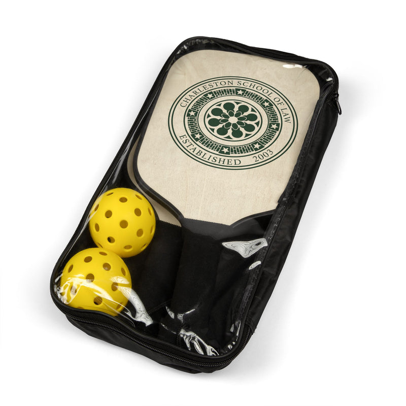 CSOL Pickleball Paddle Set — Vintage Crest Design Paddle Kit with 2 Balls