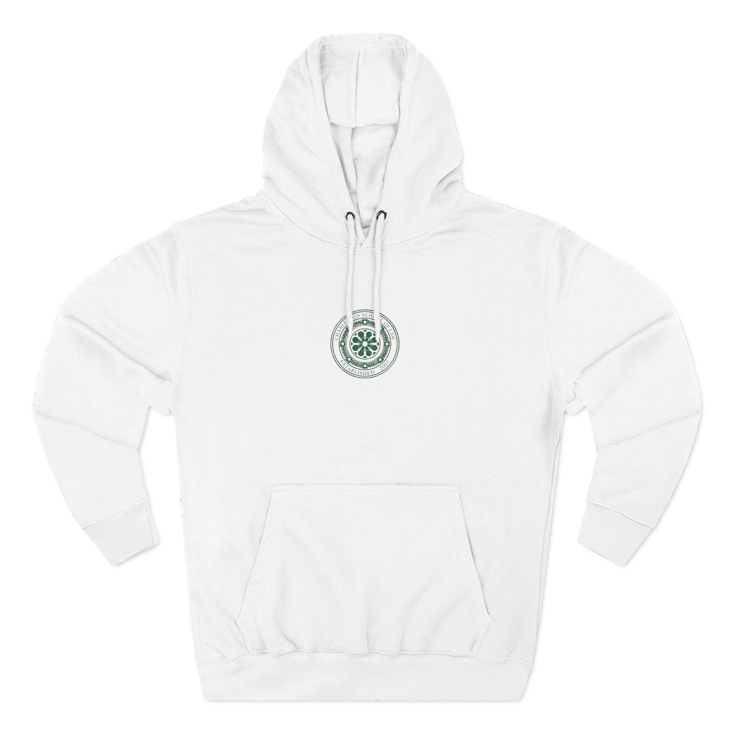 Minimal Compass Logo Hoodie — Small Chest Emblem, Casual Fleece Pullover