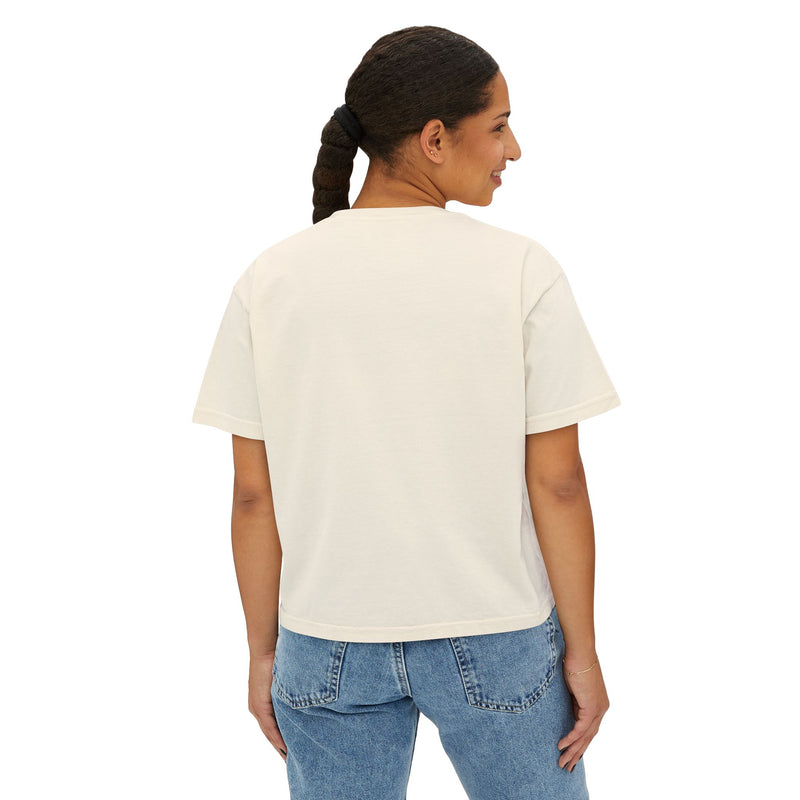CSOL Women's Boxy Tee — Vintage School Seal Graphic Crop T‑Shirt