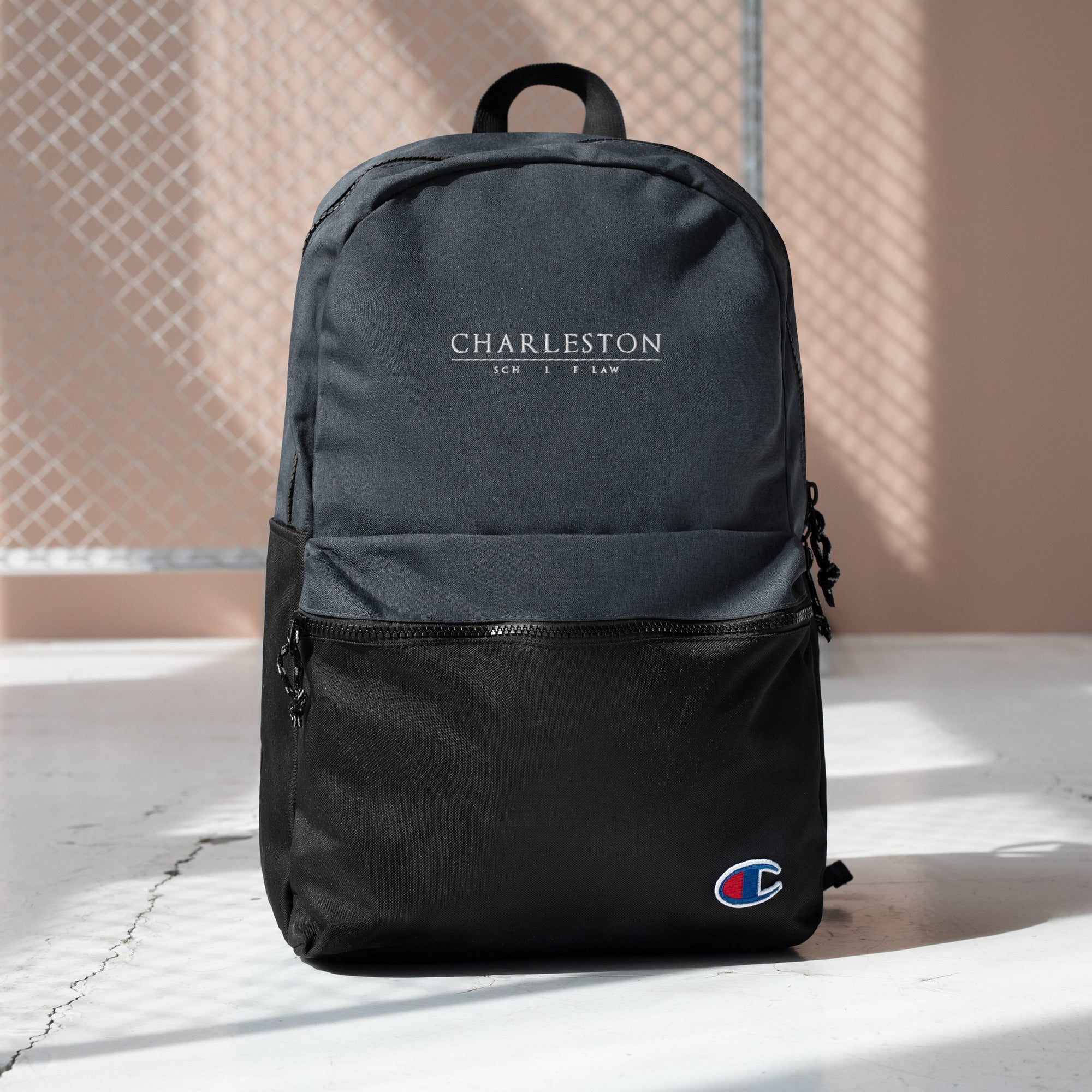 Embroidered Champion Backpack Charleston School of Law